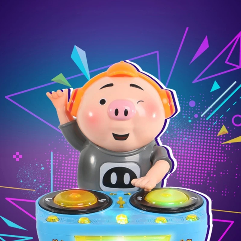 

Interest Children's Plastic Robot Pig Toy Electric Music Kids Party Christmas Gift Relieve Stress Kids Birthday Gift