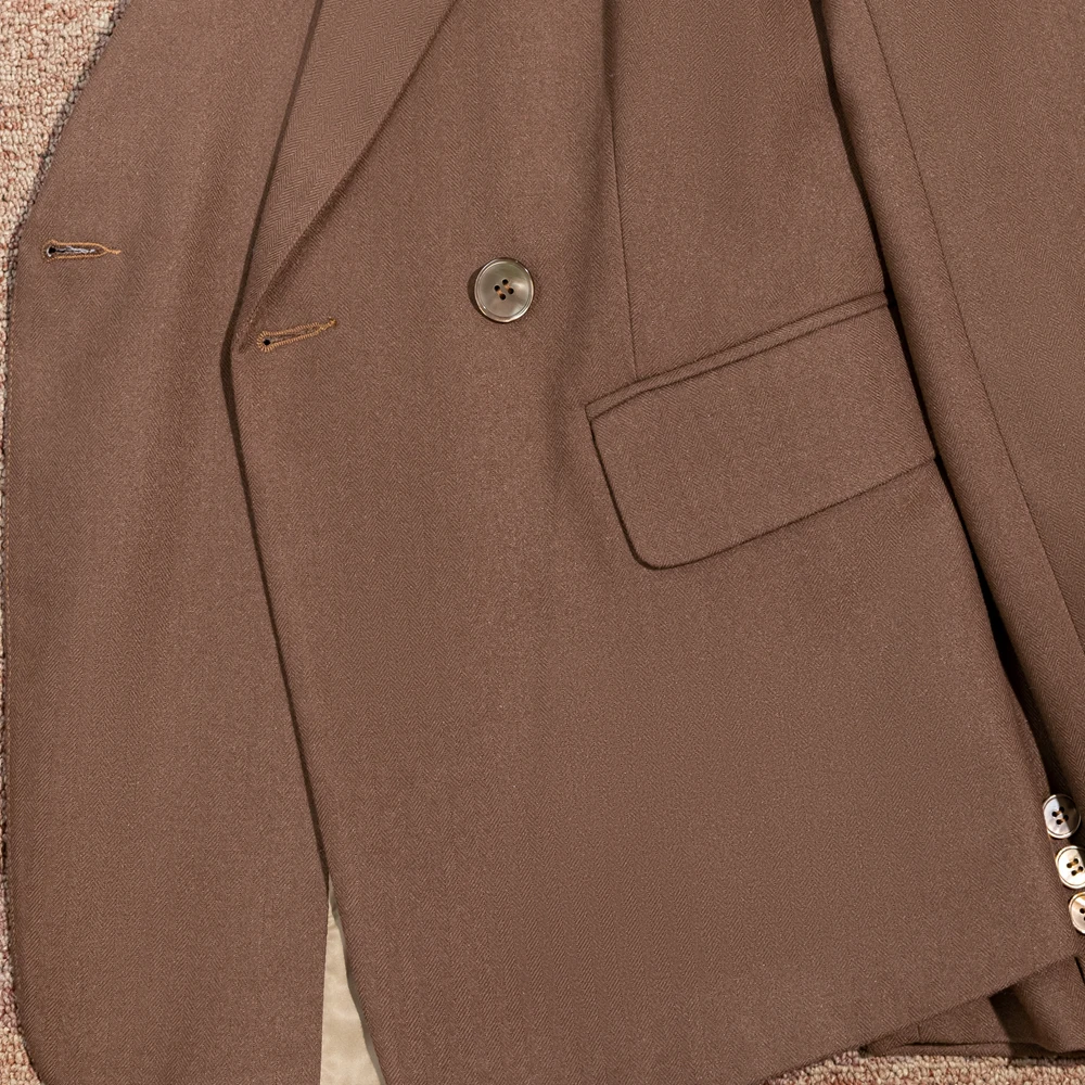 Korean Autumn Winter Women Coffee Gray Formal Blazer Office Ladies Female Long Sleeve Wide Loose Business Work Wear Jacket Coat