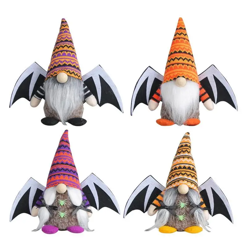 

Halloween Gnomes Decorations Handmade Gnomes Bat Wings Rudolph Scandinavian Tomte Farmhouse Kitchen Decor For Halloween Gifts