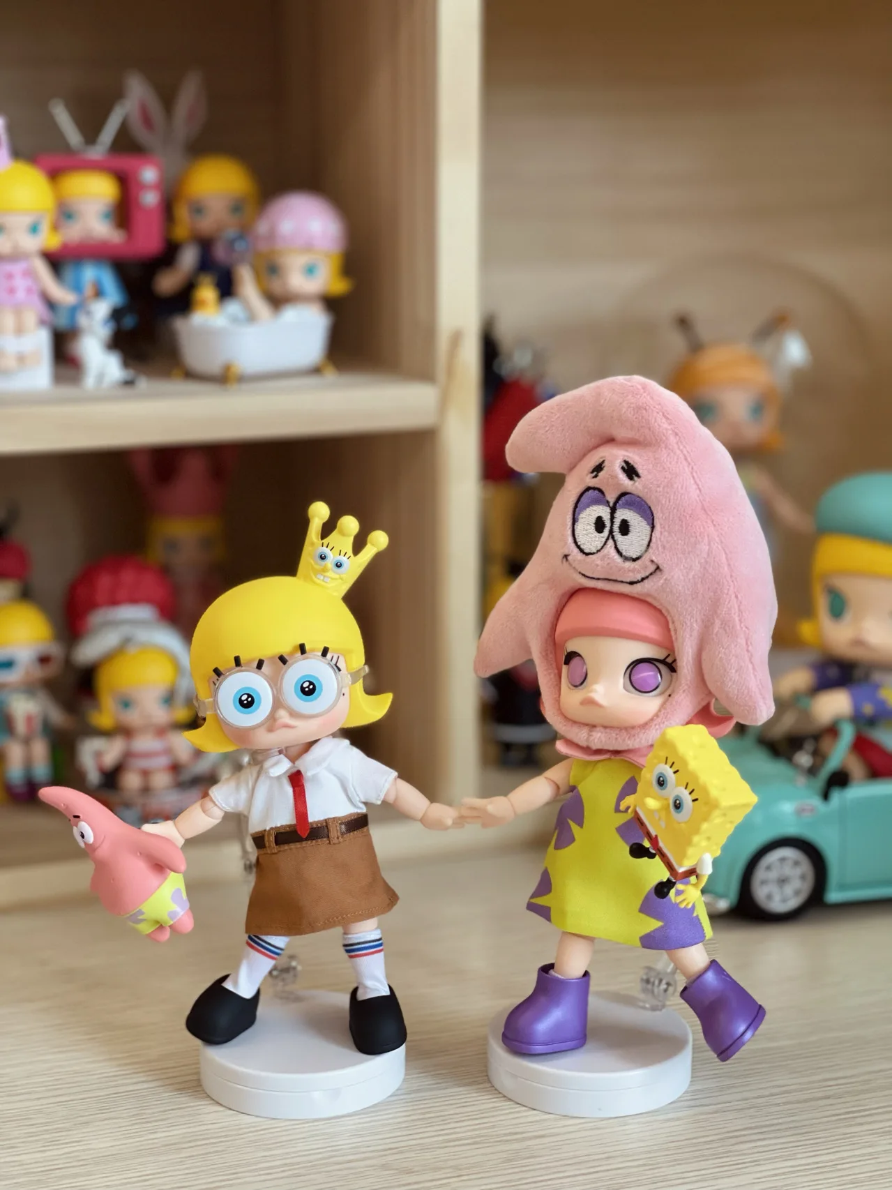 

POP MART MOLLY BJD Doll 12 Collaboration Kawaii Figure Pink Hair Yellow Crown Movable Joint Body Girl Fashion Toy Birthday Gift