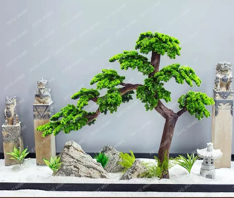 Иньке Сосна Поддельные Деревья Моделирование Красота Бонсай Podocarpus Макрофилл