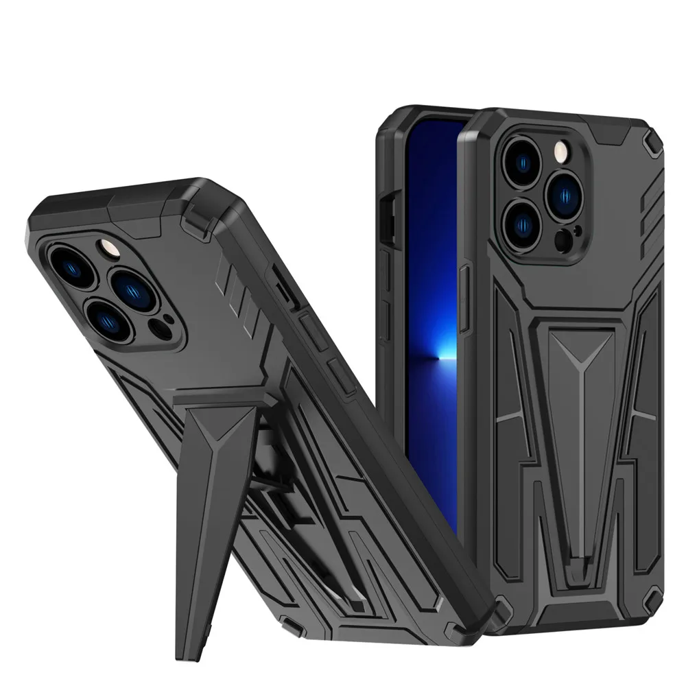 

Armor Case For iPhone 14 Pro Max Coque iPhone 14 Pro Luxury Tough Silicone Armor Shockproof Stand Cover For iPhone 14 Max 14 Pro