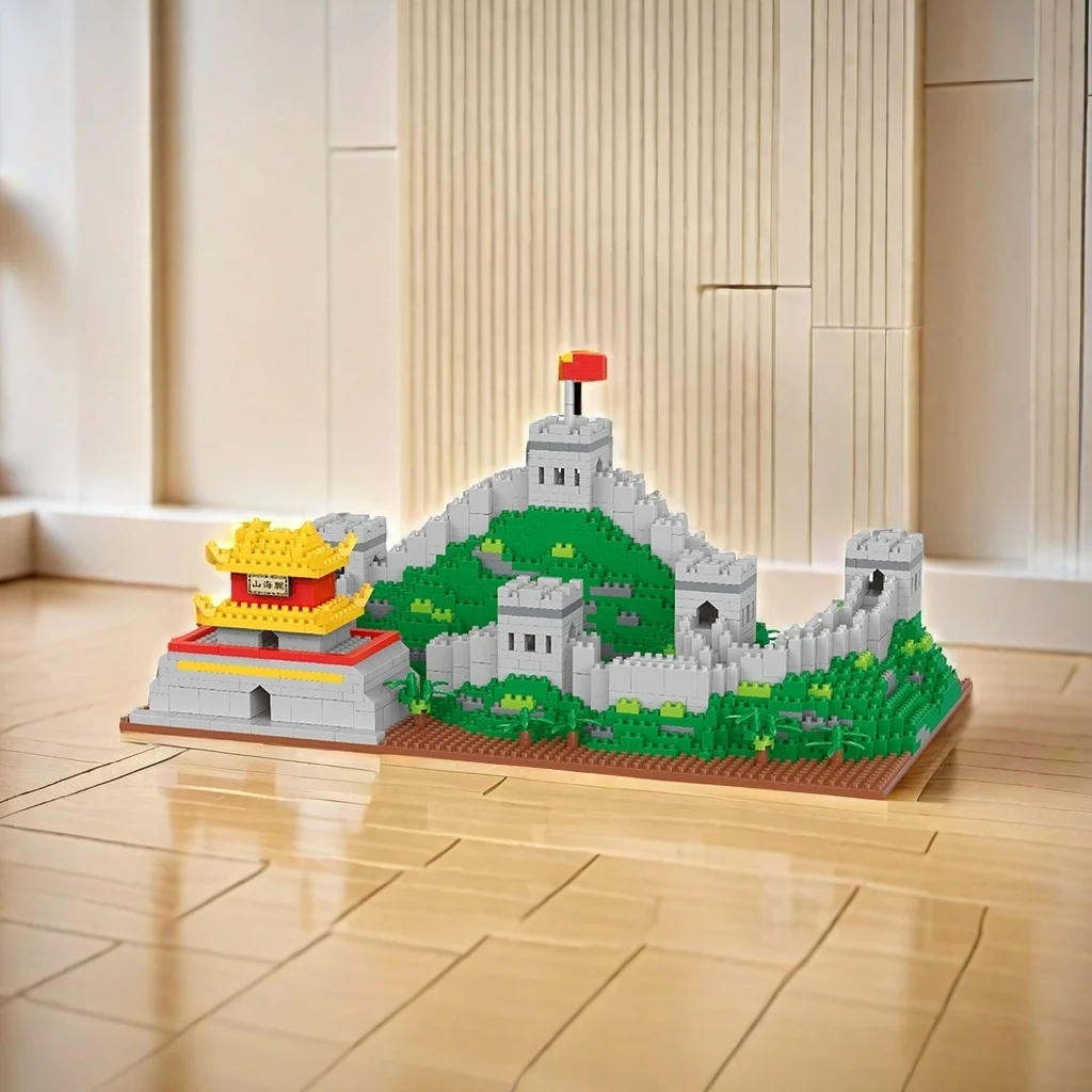 Конструктор Великая стена из микроблоков-Shanhaiguan Yanmenguan DIY Детский пазл 3D сборная