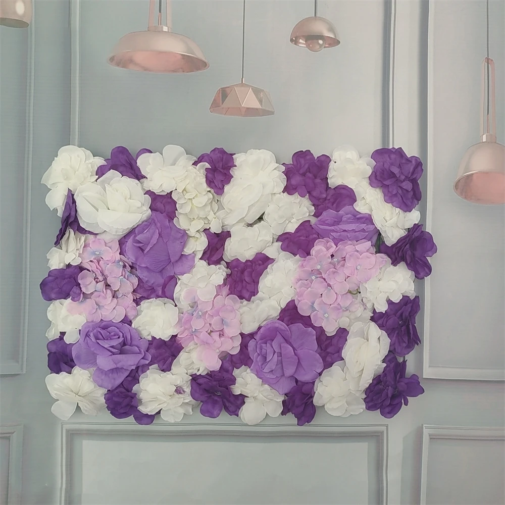 

Modern Decoration 40X60CM Creative Artificial Flower Rose Flower Wall Wedding Artificial Plants Background Wall Christmas Silk