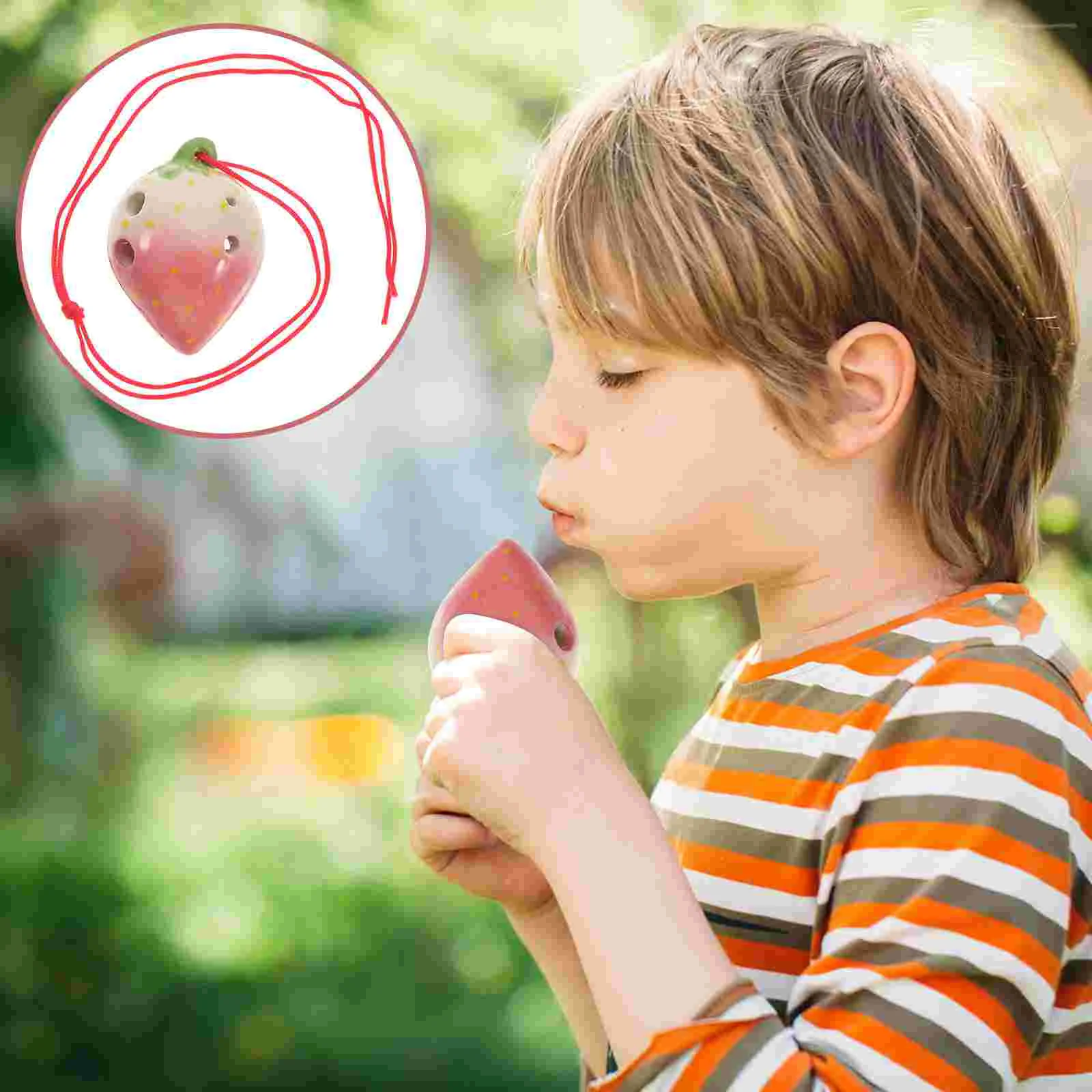 

Клубничный фрукт Ocarina 6-отверстие инструмент для начинающих практики детей ветер креативный