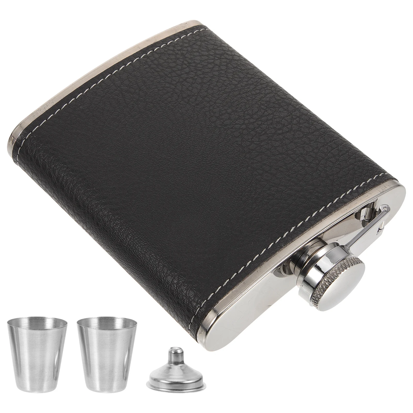 

1 Set Small Hip Flask Flask Stainless Steel Leak Proof Pocket Hip Flask with Funnel