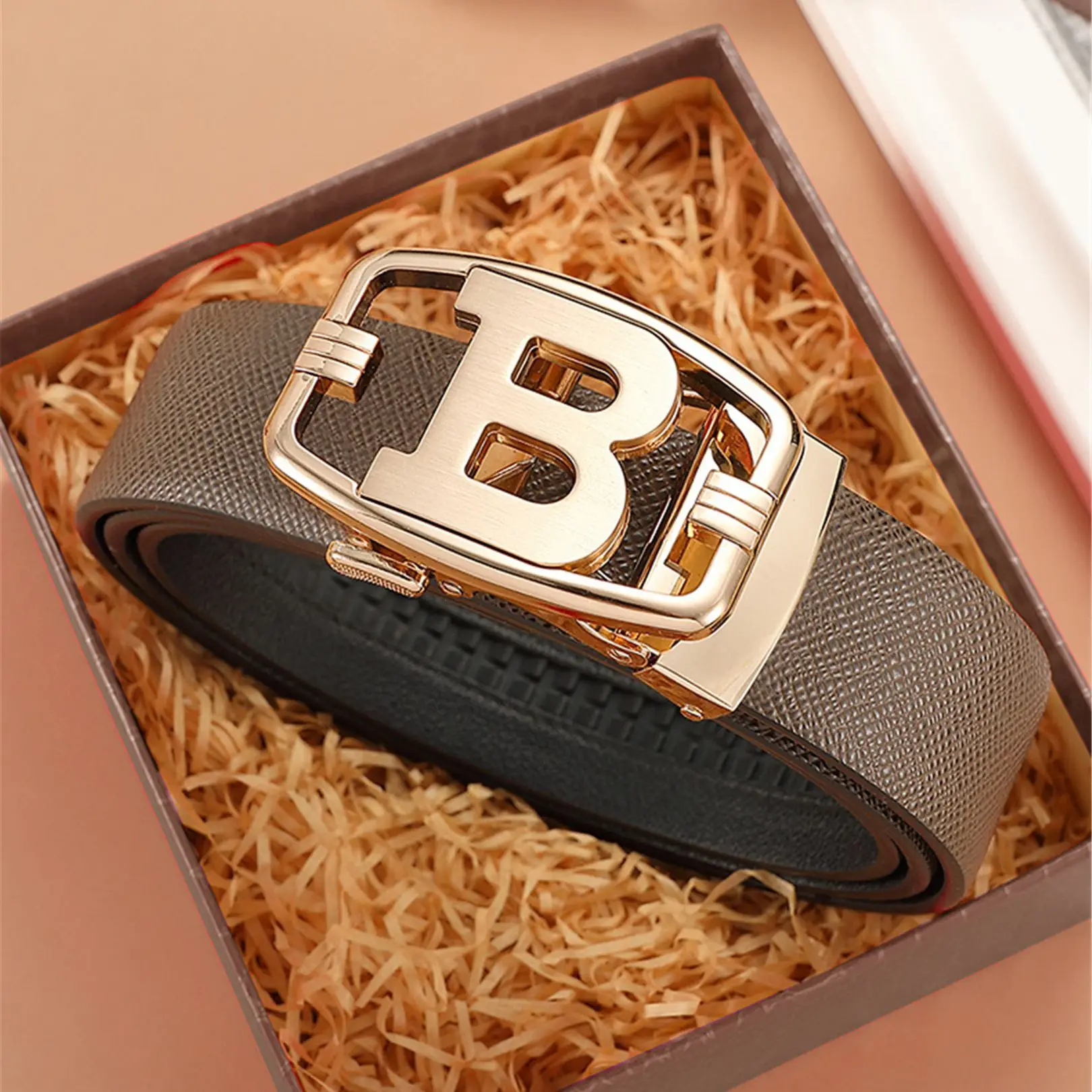 

Cowskin Belt Women Top Quality Leather Belts Strap Male Metal Automatic Buckle Belt for Men Designer Luxury Cinturones