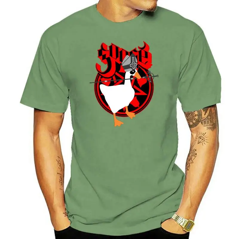 

Untitled Goose Game T Shirt Goose Digital Print EU Size High Quality Crew Neck Soft Parody Tops Heavy Metal Band Ghost Tshirt