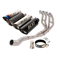 for kawasaki ninja zx25r slip on exhaust system 51mm motorcycle escape muffler pipe mid link with db killer stainless steel