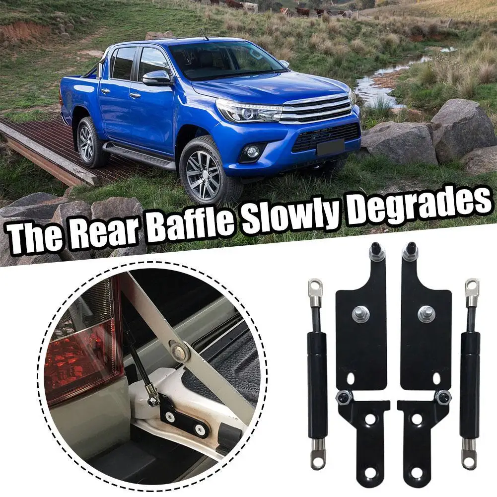 

for Toyota Hilux GUN125 Revo 2015-2019 Pickup Accessories Stainless Rear Tailgate Slow Down Gas Shock Assist Struts Car Tools