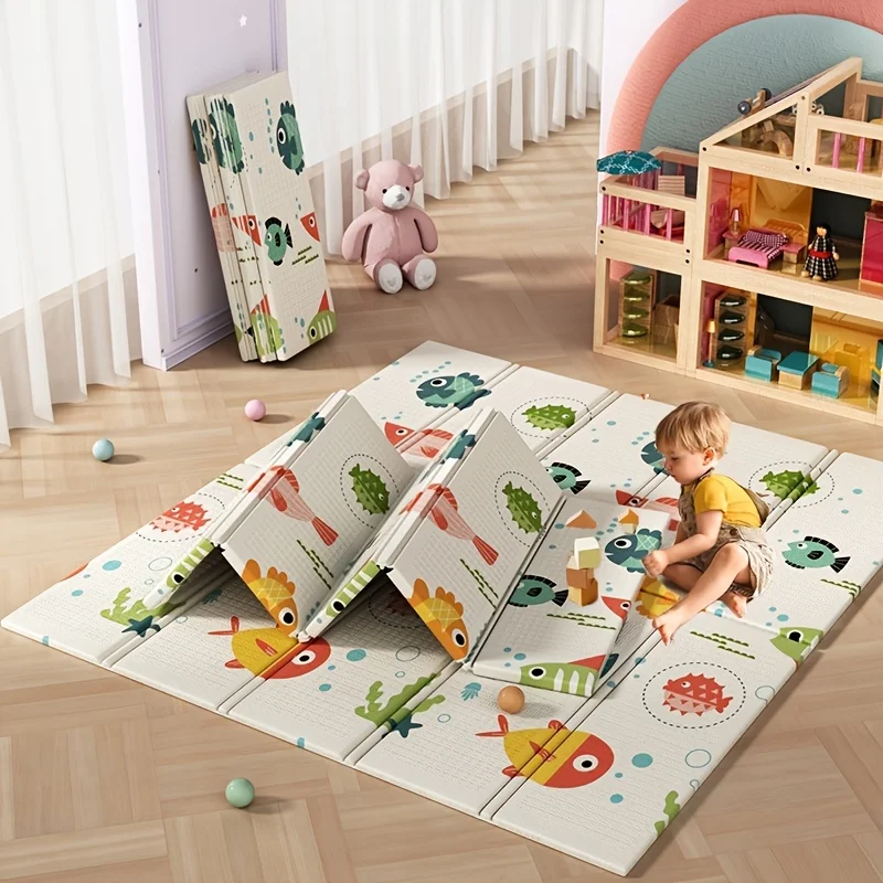 

[Flash Deal] Складной детский игровой коврик, очень большие водонепроницаемые игровые коврики для малышей, малышей, младенцев, пена для игры и жи...