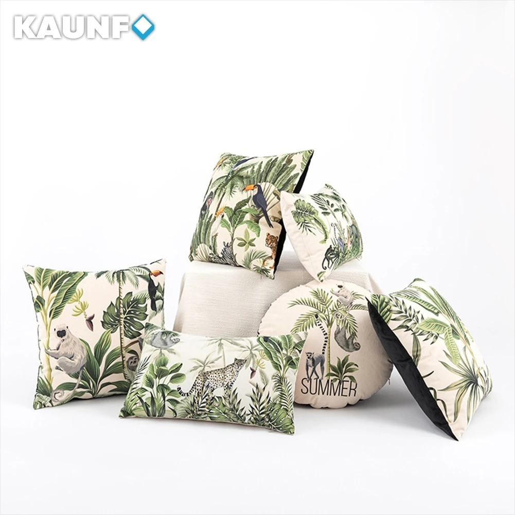

KUANFO Polyester Tropical Rainforest Pillowcase Versatile Warm and Delicate Suitable for Study Bedroom Tea House Cafe 1pcs