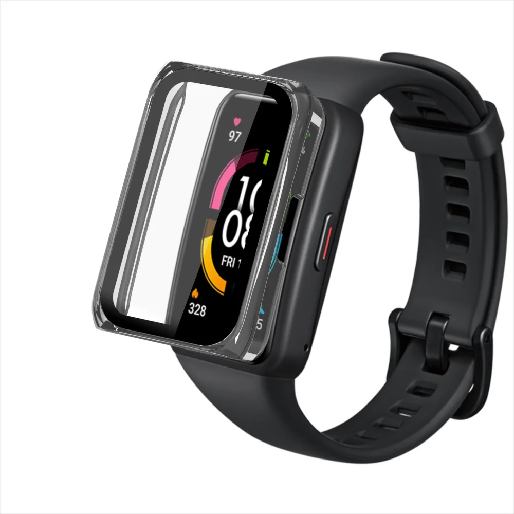 Модный водонепроницаемый чехол для часов 2 в 1 2022 + стекло Huawei Band 7 6 PRO PC полная
