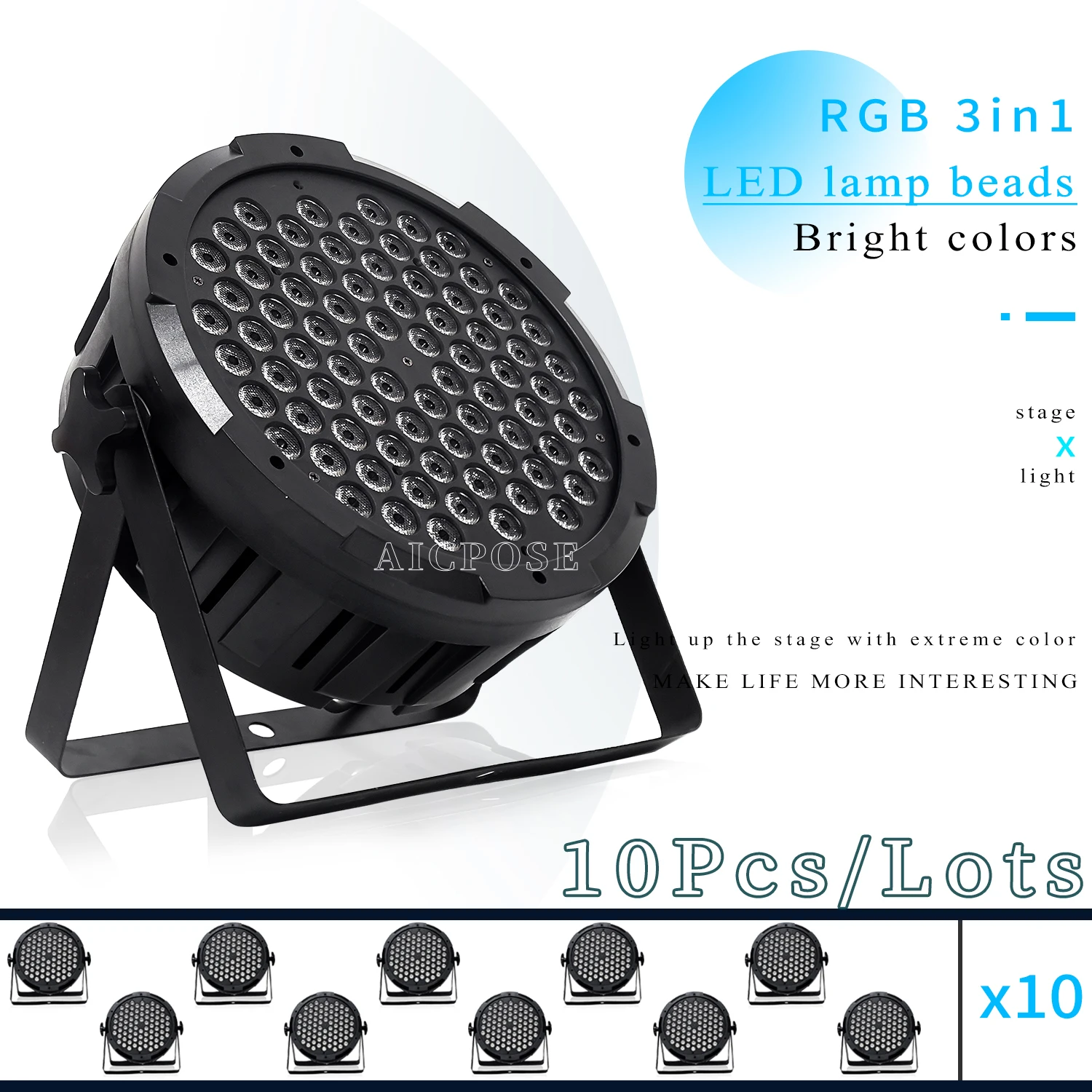 

10 шт./лот 80x3 Вт RGBW Цветные led Par огни плоские par led dmx512 Свадебная вечеринка в стиле диско освещение профессиональная сценическая dj оборудовани...