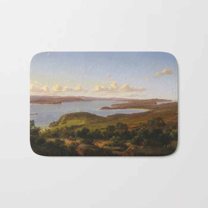 Деревенская масляная живопись ландшафт дневные коврики для ванной напольный душ