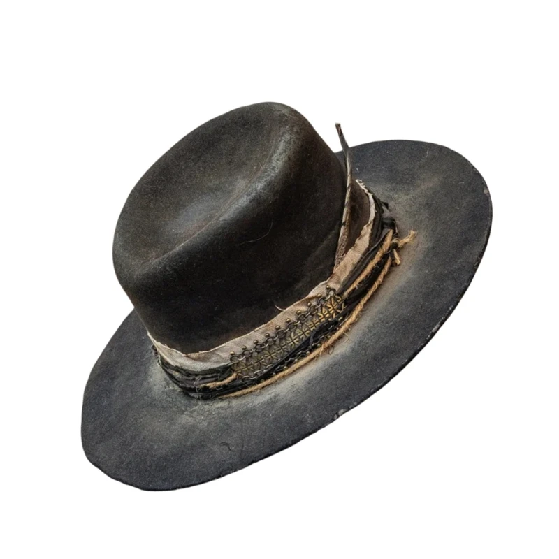 Шерстяная костюмная шляпа с плоскими полями джазовая зимняя для взрослых