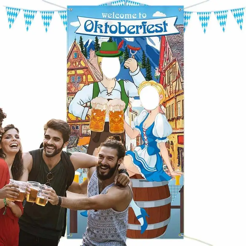 

Oktoberfest Party Decorations Photo Prop Giant Fabric Photo Booth Background Funny Oktoberfest Games Supplies For Beer Festival