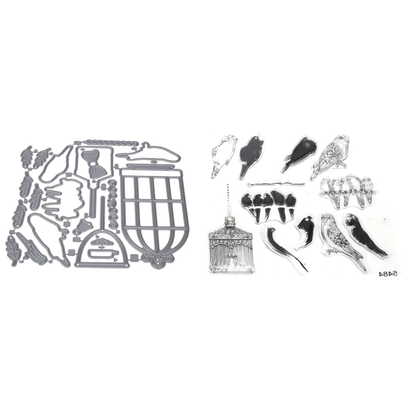 

1 Set Stamps And Dies For Card Making DIY Scrapbooking Arts Crafts Metal Cutting Dies (5484)