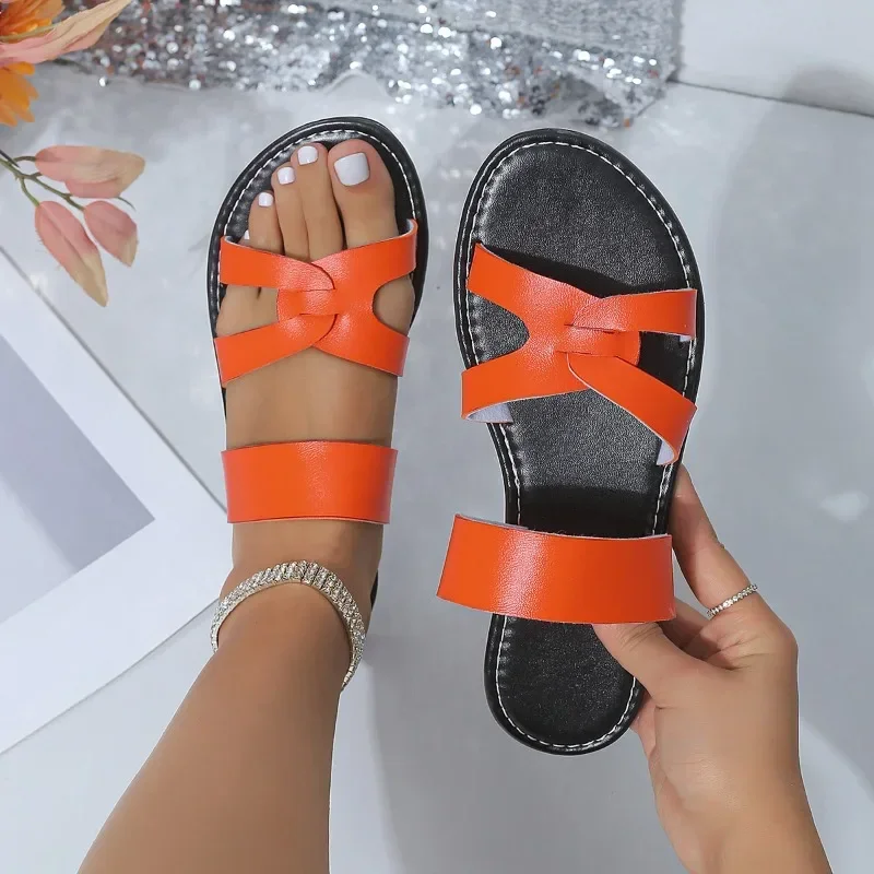 Сандалии разных цветов для женщин zapatos de playa с открытым носком talla grande suela goma