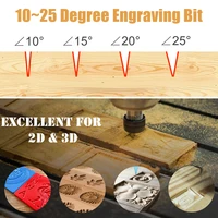 Фрезы XCAN 10 шт. 3,175 мм 10/15/20/25° для дерева, акрила, МДФ, ПВХ#3