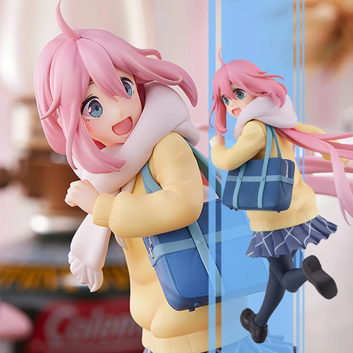 

100% Original Anime Pop Up Parade Kagamihara Nadeshiko Yuru Camp Pvc Action Figure Collection Model Desktop Ornaments Doll Toys