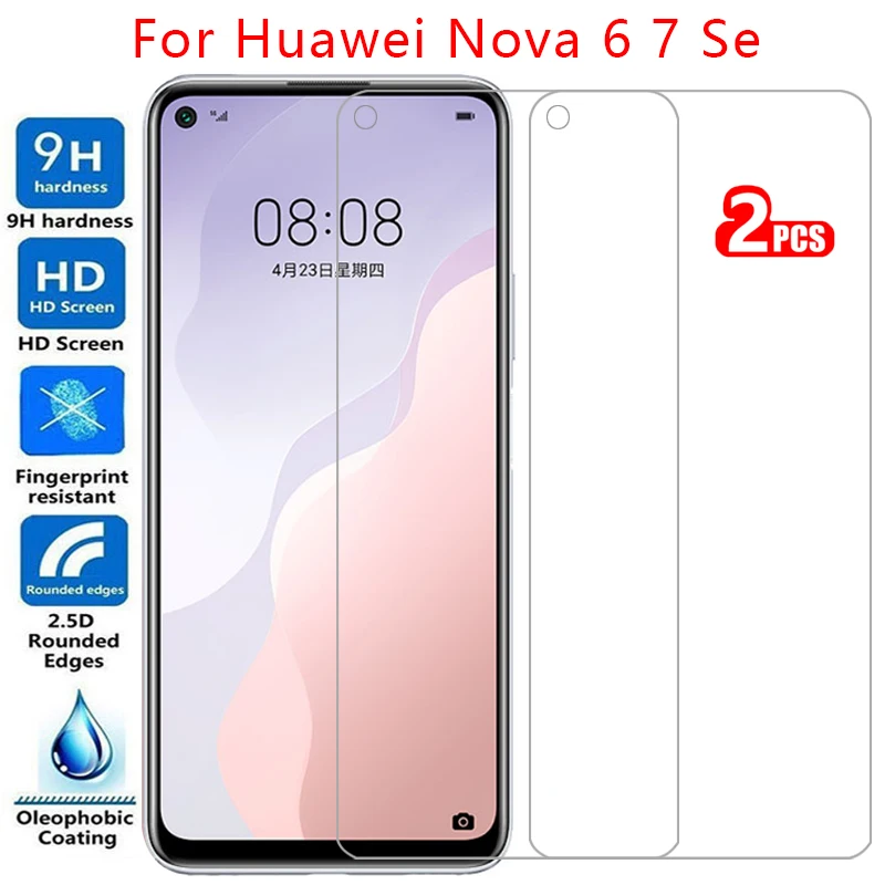 

Защитное закаленное стекло для huawei nova 6 7 se, Защитная пленка для экрана huawei huwei hawei huawi huawe nova6 nova7 6se 7se, пленка 9h