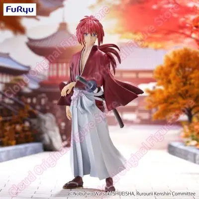 Фото В наличии 100% оригинальная фигурка FuRyu Trio-Try-iT Rurouni Kenshin Meiji Kenkaku Romantan Pvc 19 см HIMURA KENSHIN, аниме-игрушки №5