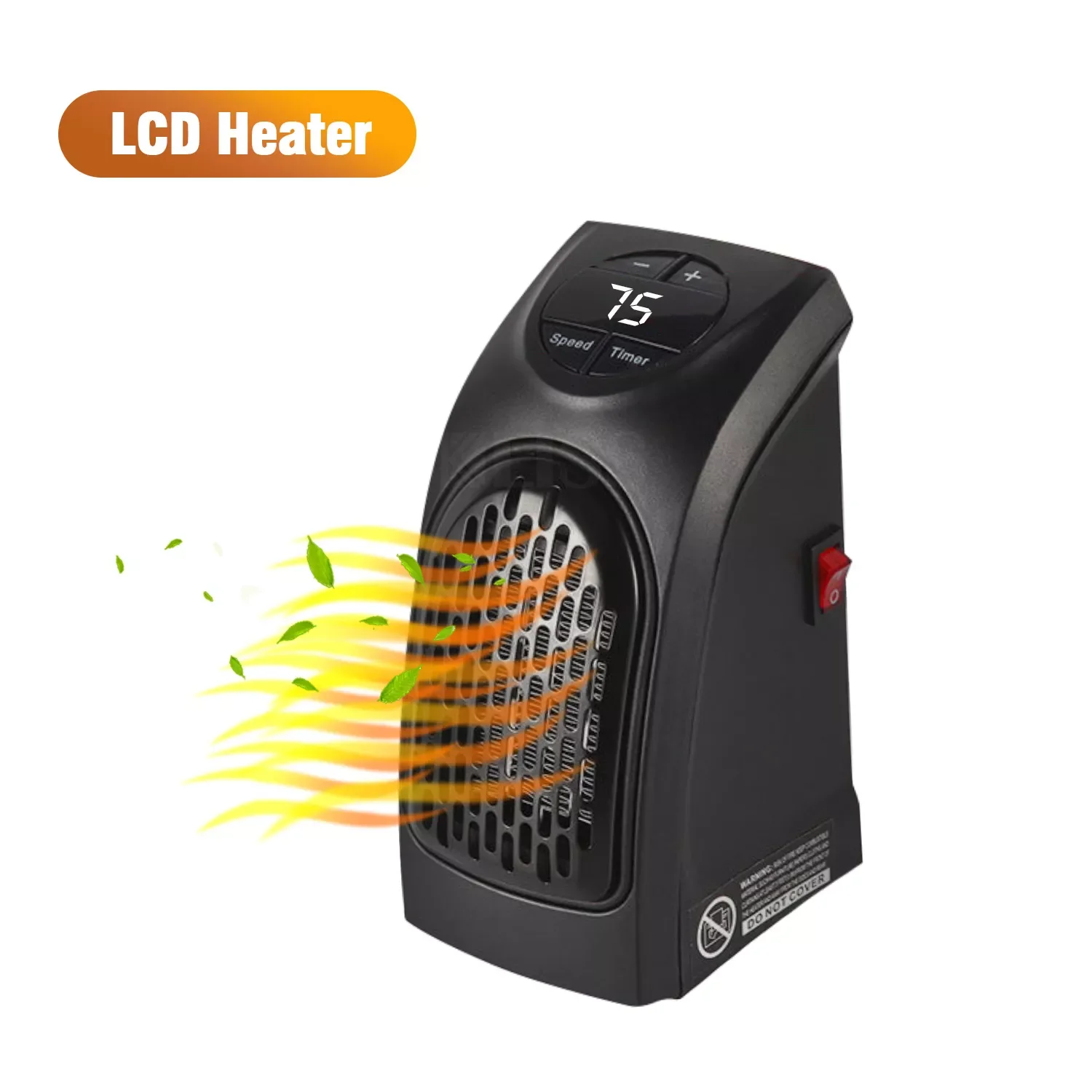

Mini Fan Heater Wall Electric Heater Personal Space Heater With Led Display Wall Outlet Electric Heater Indoor Hand Warmer