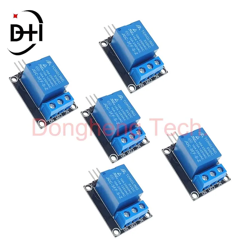 5 шт. JQC3F-05VDC-C KY-019 В один 1-канальный релейный модуль плата щит для PIC AVR DSP ARM Arduino
