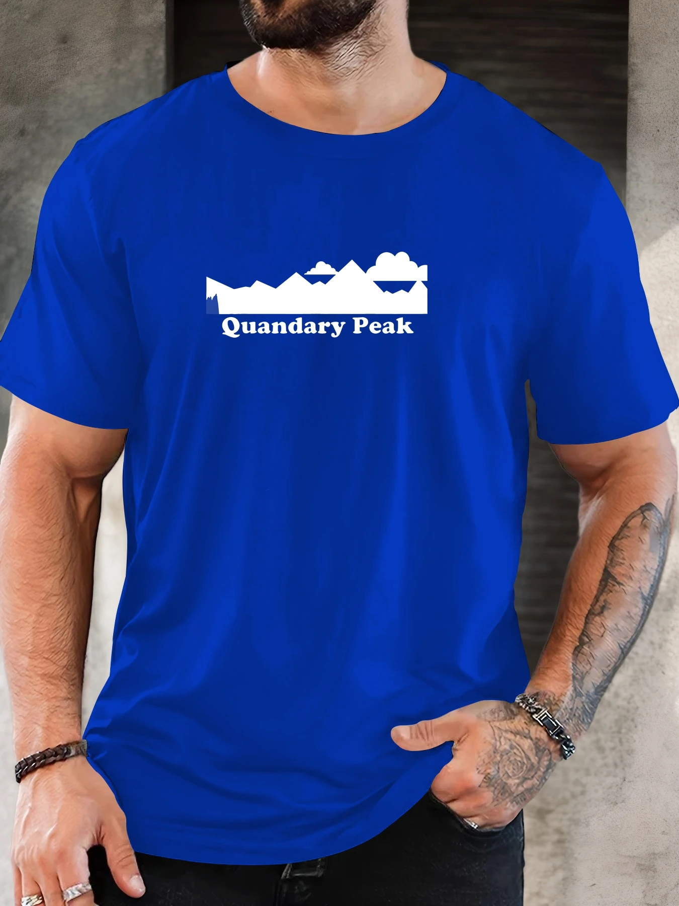 Фото Мужская Quandary Peak Pattern Летняя повседневная футболка с коротким вырезом №4