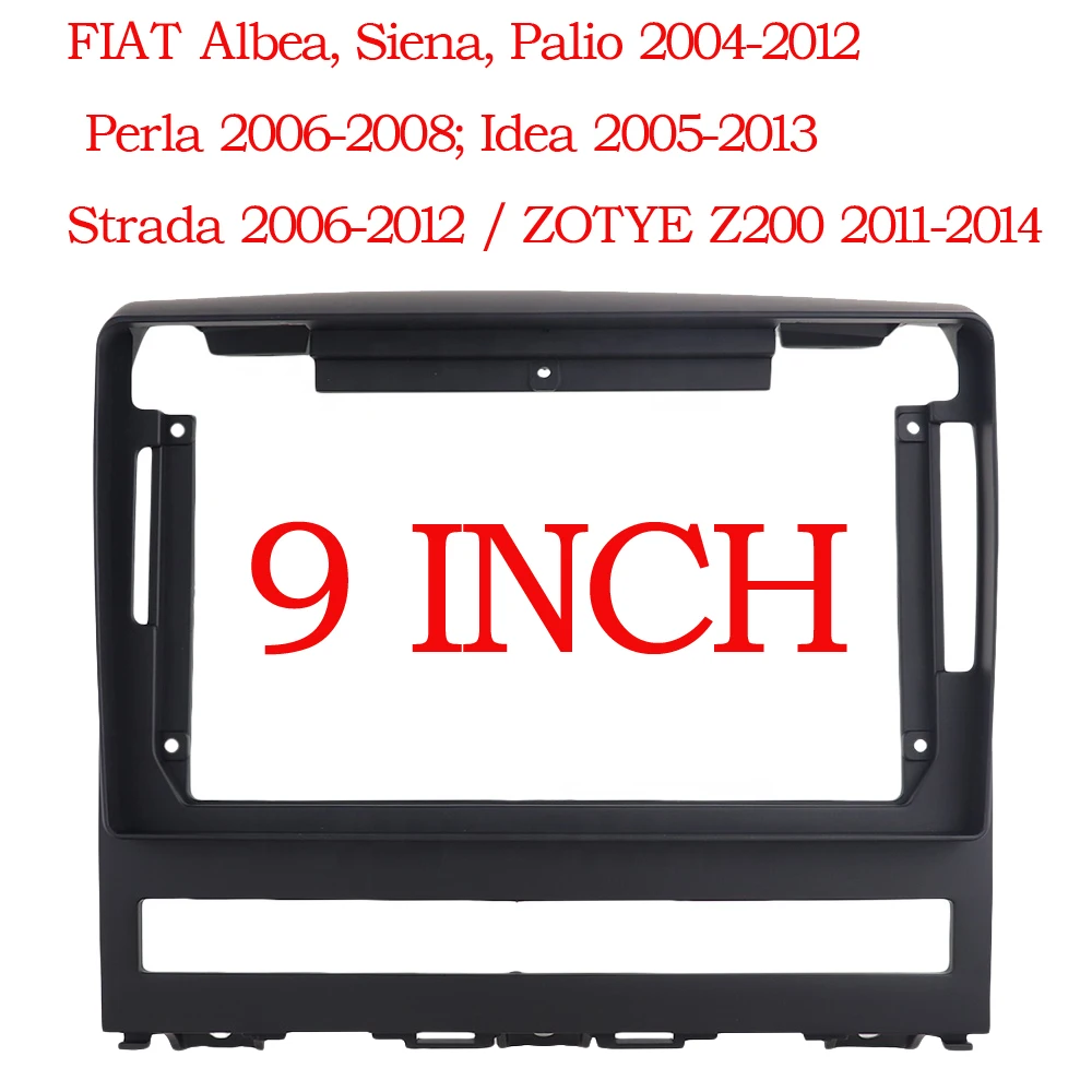 

2 Din 9 Inch Car Radio DVD GPS Mp5 Plastic Fascia Panel Frame for FIAT Perla 2009 Albea, Siena, Palio 2004-2012 Dash Mount Kit