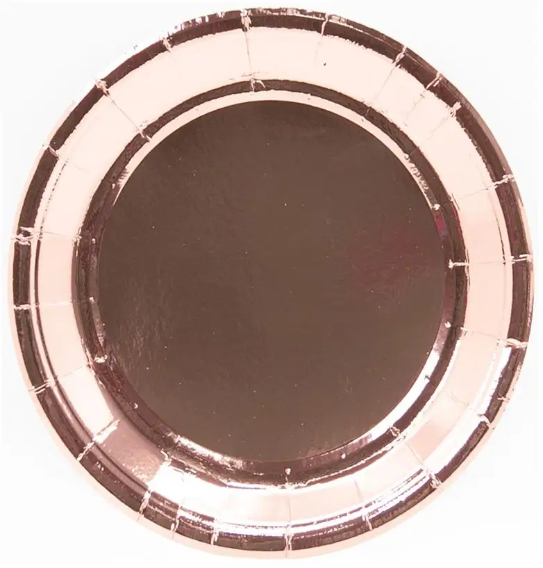 Набор тарелок волна веселья 7/18см 6шт розовое золото |