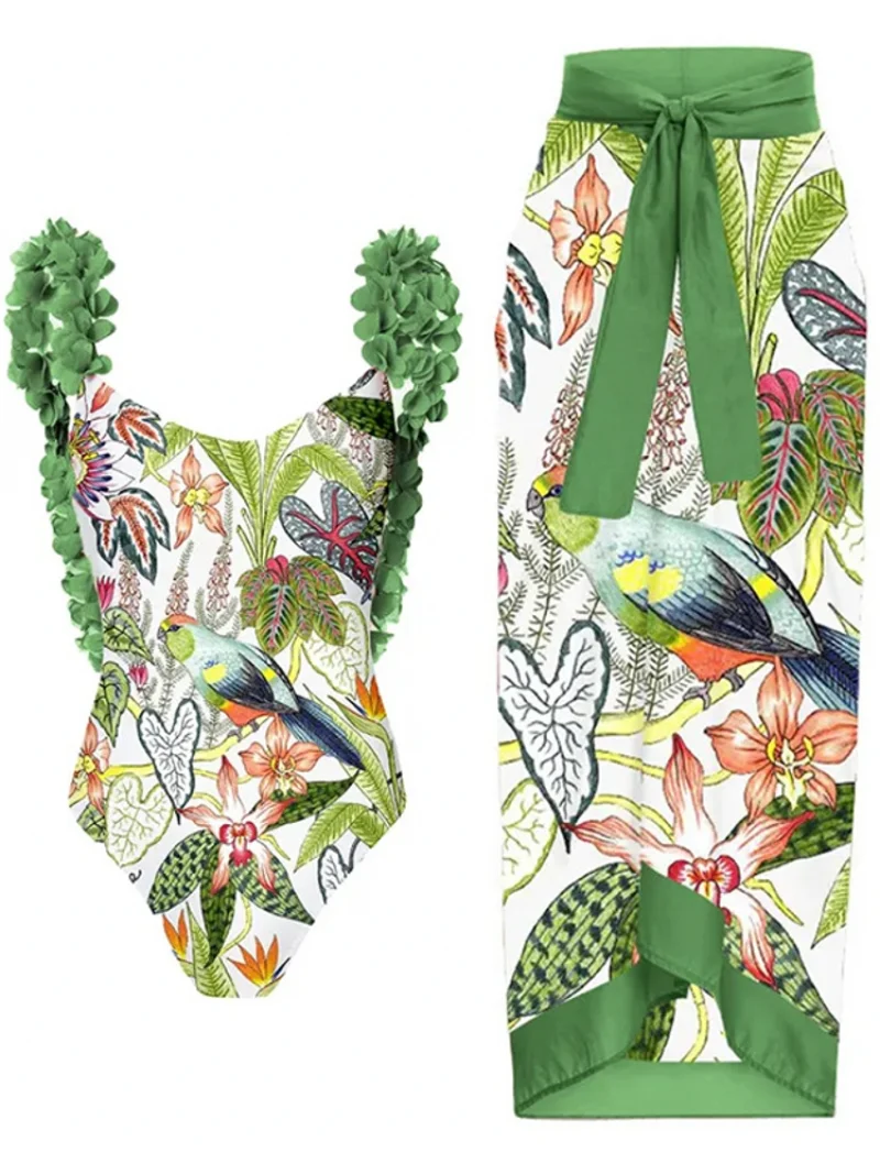 Two Piece Sets Swimsuit Cover-up Women Clothes Crop Tank Tops Bodysuits And Skirt Fitness Skinny Outfit 2 Piece Suit 2023 Summer
