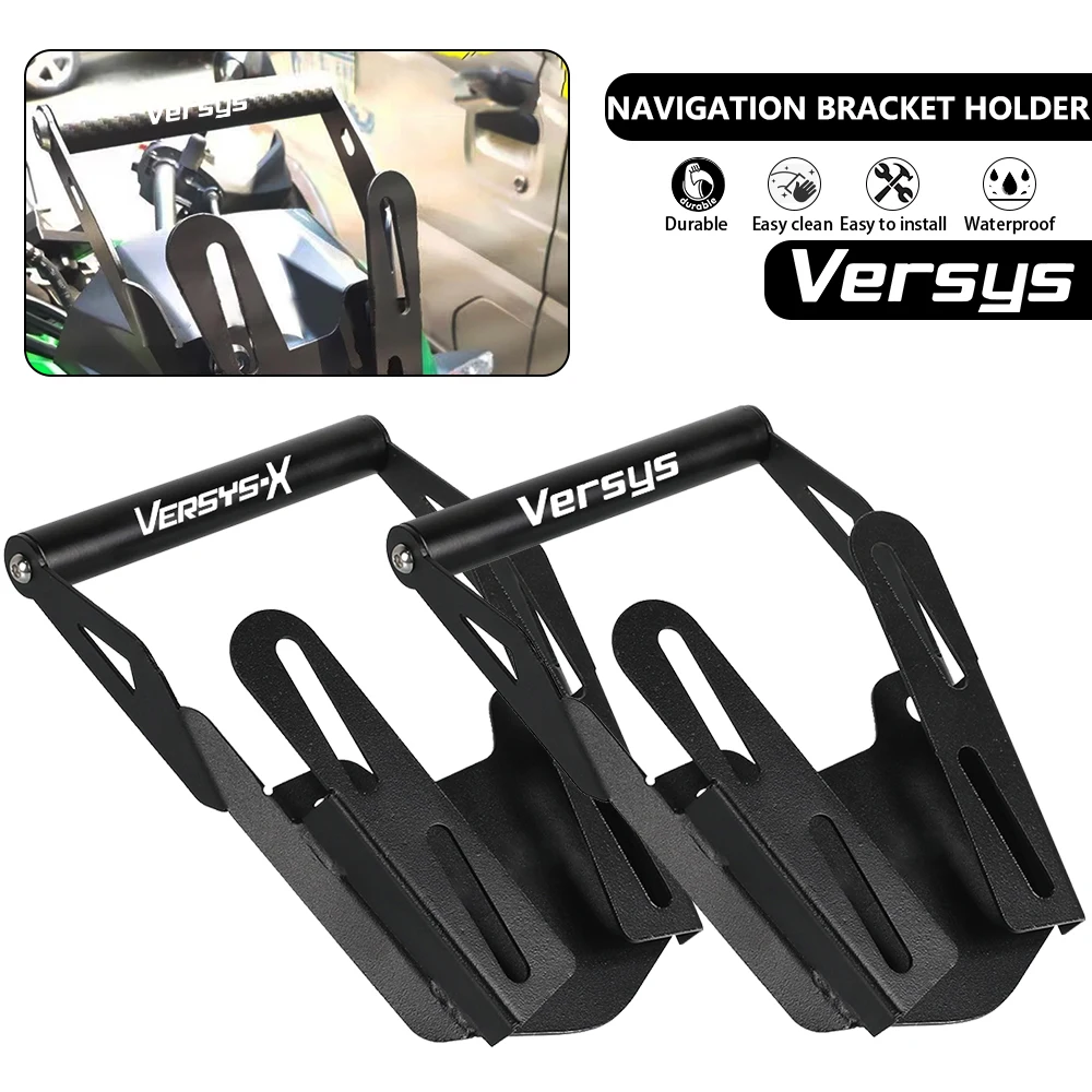 Фото Versys250 versys300 навигационный кронштейн для смартфона GPS-держатель для KAWASAKI VERSYS X300 X250 X-300 2017-2022 2024 2023 2021 №1
