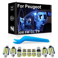 vehicle canbus interior led light for peugeot 308 sw cc t9 b9 gti tuning map dome vanity mirror trunk car indoor lamp auto parts