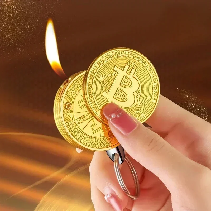 Мини-зажигалка Bitcoin металлическая