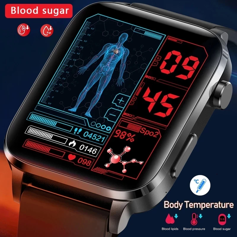 

2023 SmartWatch Men Laser-Assisted Therapy Three high Heart rate Blood sugar Health Smartwatch Sleep Body Temperature Monitoring