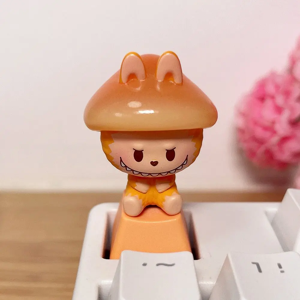 Новинка 2024 мультяшное творчество Labubu механическая клавиатура колпачки для