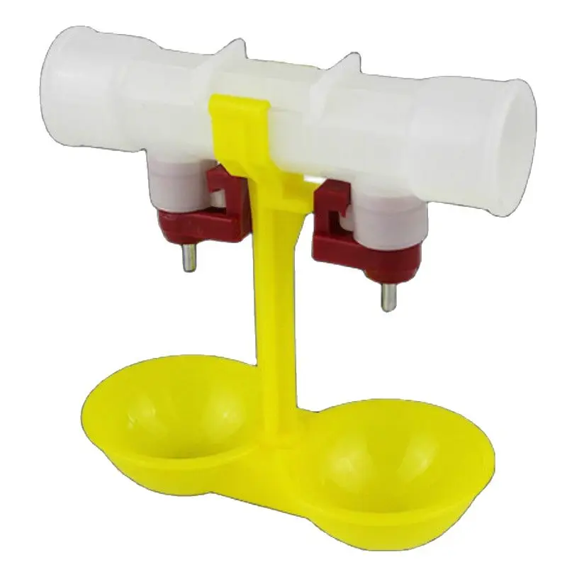 

10 pcs Chicken drinking fountain Double Hanging Cup Ball nipple drinkers 25cm Chicken equipment wholesale Quail feeders
