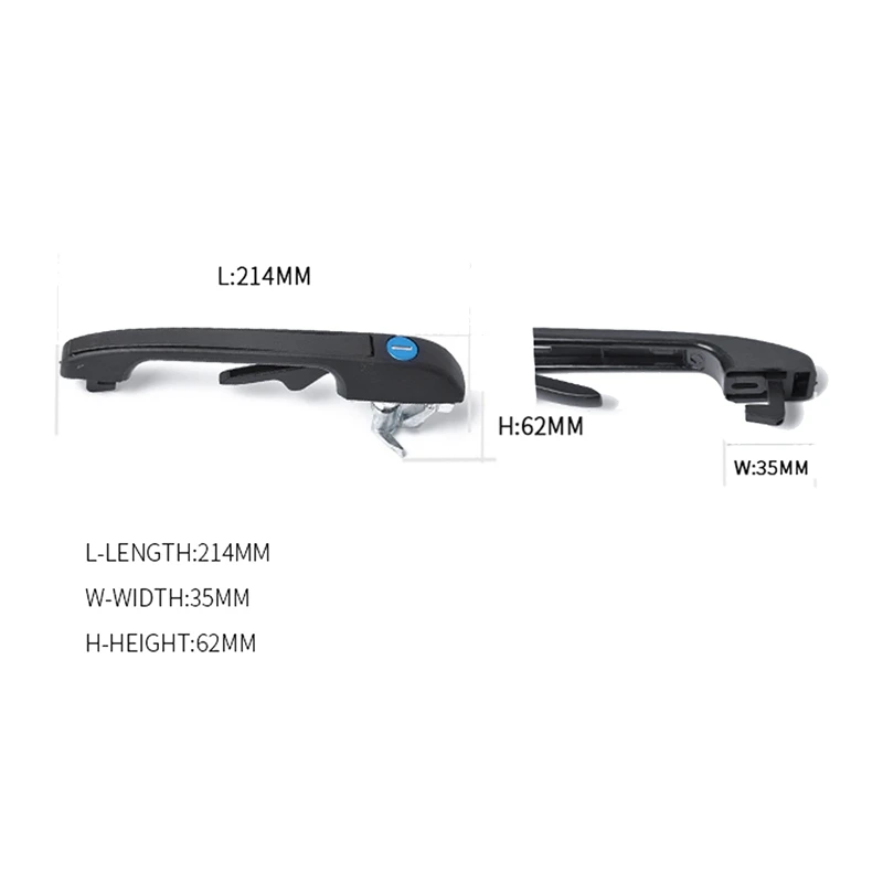 Передняя левая и правая наружная дверная ручка автомобиля для 85-92 Golf Jetta Quantum Scirocco