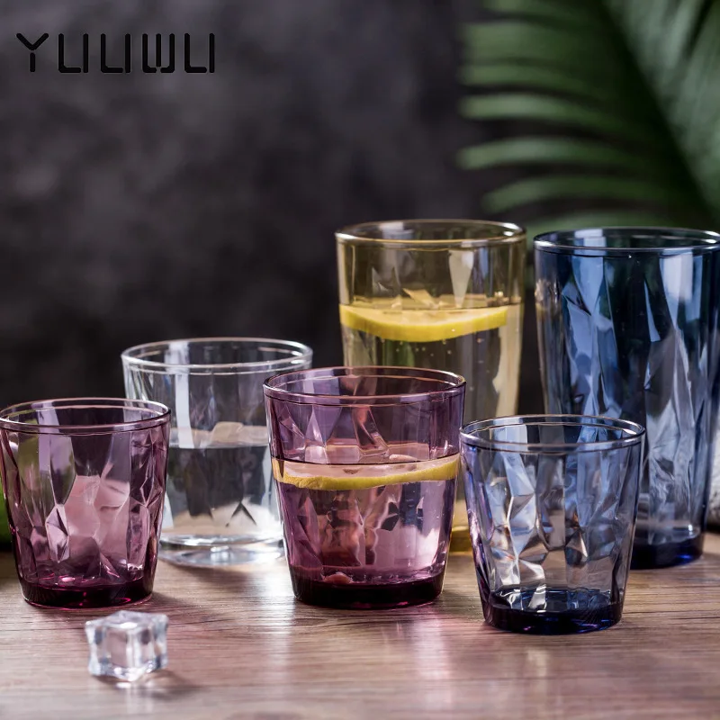 

Acrylic Tumbler Drinking Colored Plastic Tumblers Juice Cup Glassware Unbreakable Restaurant Beverage Juice Perfect for Gift