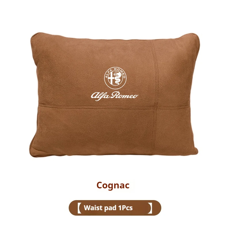 Автомобильный замшевый подголовник для шеи Alfa Romeo Giulia Tonale Stelvio Giulietta Mito Milano 147 156 159 166 Подушка для талии сиденья