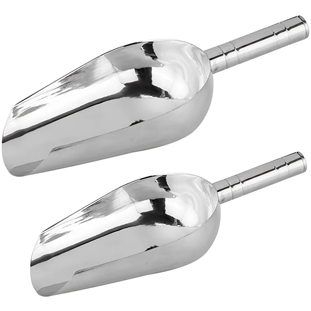 

2Pcs Stainless Steel Ice Scoop Stainless Ice Scooper Food Candies Scoop Home Supplies
