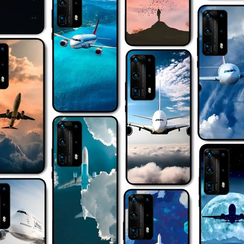 

Aircraft Airplane Phone Case for Huawei P30 40 20 10 8 9 lite pro plus Psmart2019