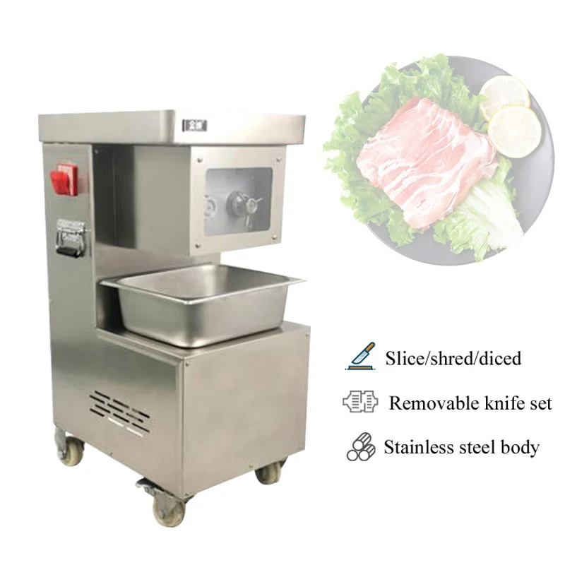 

110V 220V Meat Slicing Machine For Restaurants Canteens Supermarkets Meat Processing Slicing Shredding Dicing Machines