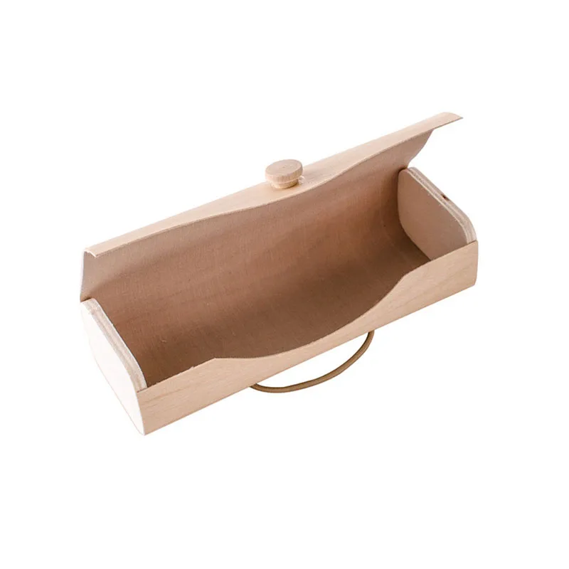 

652F Portable Wooden Sunglasses Box Case Eye Glasses Clam Shell Protector