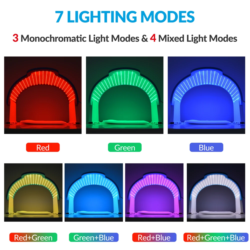 ZJKC 7 цветов устройство для красоты 990 бусин фонари лица маска всего тела