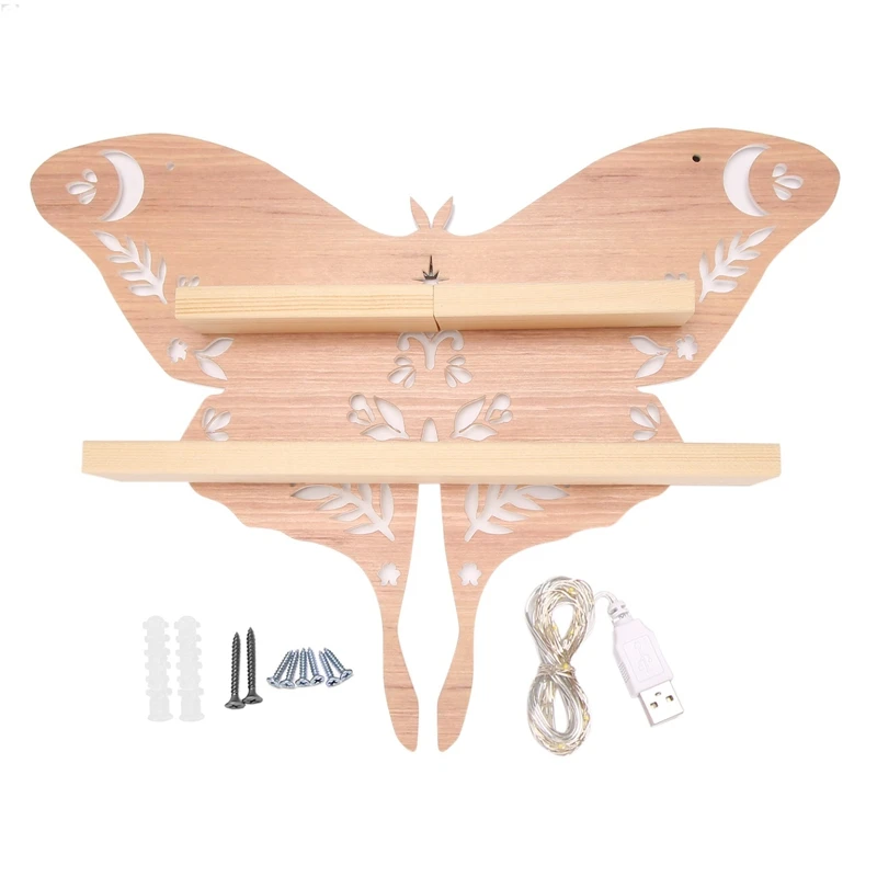 

Wooden Shelf Crystal Essential Oil Storage Rack Wall Display Decor Rack Wall Mount Bedroom Organizer Shelf