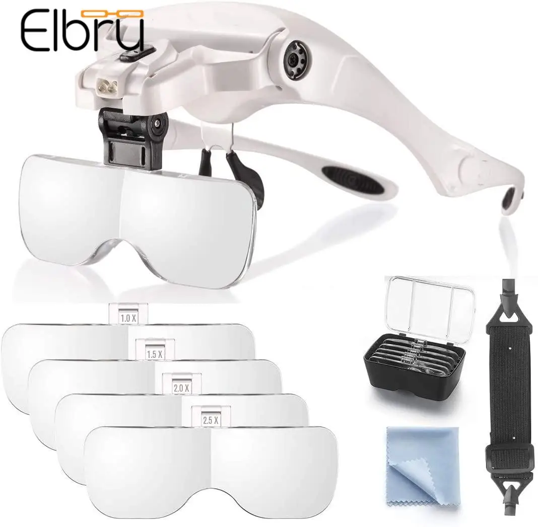 

Увеличительное очки, для ювелиров, со светодиодный Ной подсветкой, для чтения