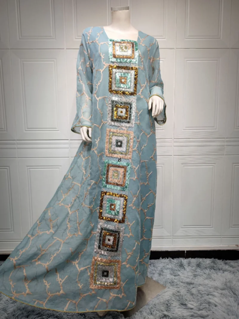 Morocco Party Dress Muslim Women Abaya India Embroidery Sequins Abayas Dubai Turkey Islam Kaftan Robe Longue Vestidos Largos
